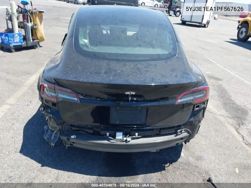 5YJ3E1EA1PF567626 2023 Tesla Model 3 Rear-Wheel Drive