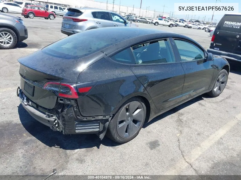 5YJ3E1EA1PF567626 2023 Tesla Model 3 Rear-Wheel Drive