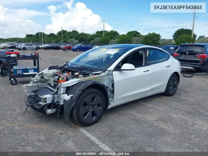 5YJ3E1EA5PF543863 2023 Tesla Model 3 Rear-Wheel Drive