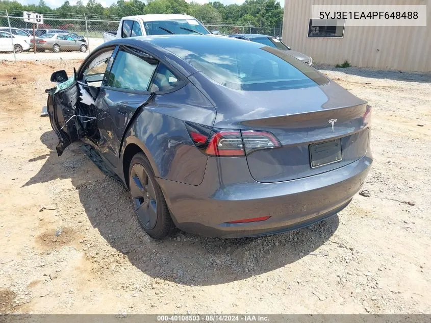 5YJ3E1EA4PF648488 2023 Tesla Model 3