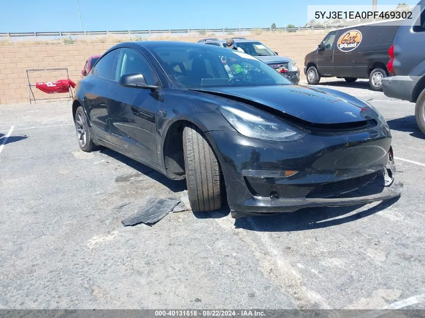 2023 Tesla Model 3 Rear-Wheel Drive VIN: 5YJ3E1EA0PF469302 Lot: 40131518