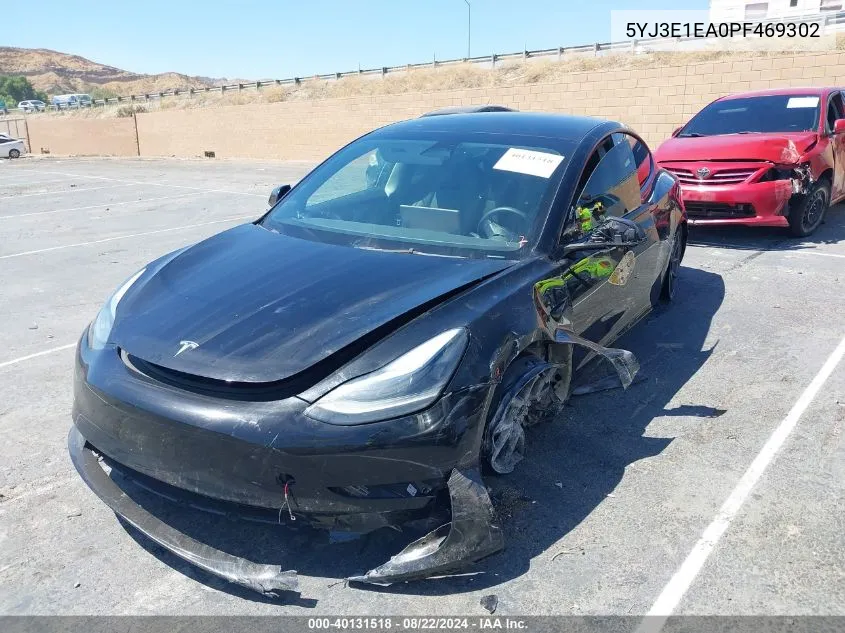 2023 Tesla Model 3 Rear-Wheel Drive VIN: 5YJ3E1EA0PF469302 Lot: 40131518