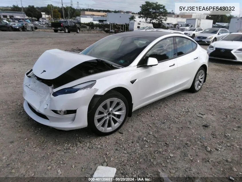 5YJ3E1EA6PF543032 2023 Tesla Model 3