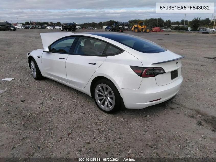 5YJ3E1EA6PF543032 2023 Tesla Model 3