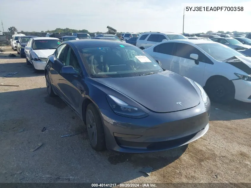 5YJ3E1EA0PF700358 2023 Tesla Model 3