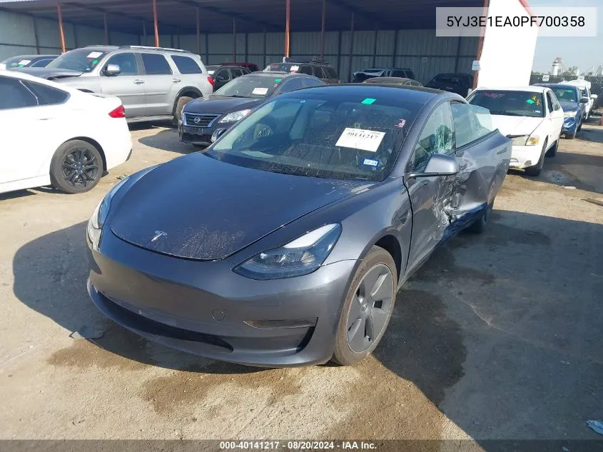 5YJ3E1EA0PF700358 2023 Tesla Model 3