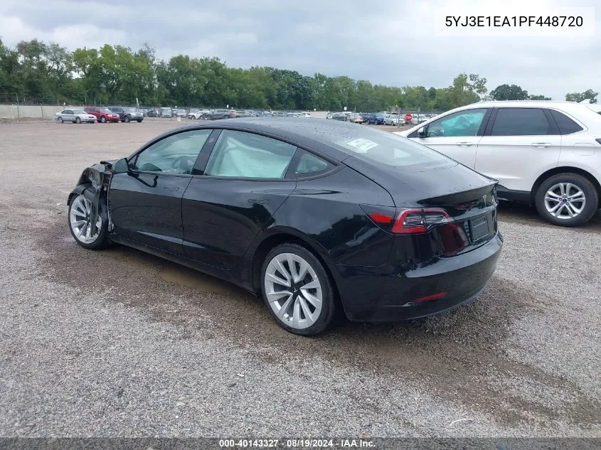 5YJ3E1EA1PF448720 2023 Tesla Model 3 Rear-Wheel Drive