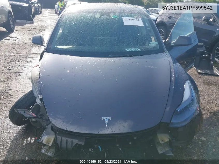 5YJ3E1EA1PF599542 2023 Tesla Model 3 Rear-Wheel Drive