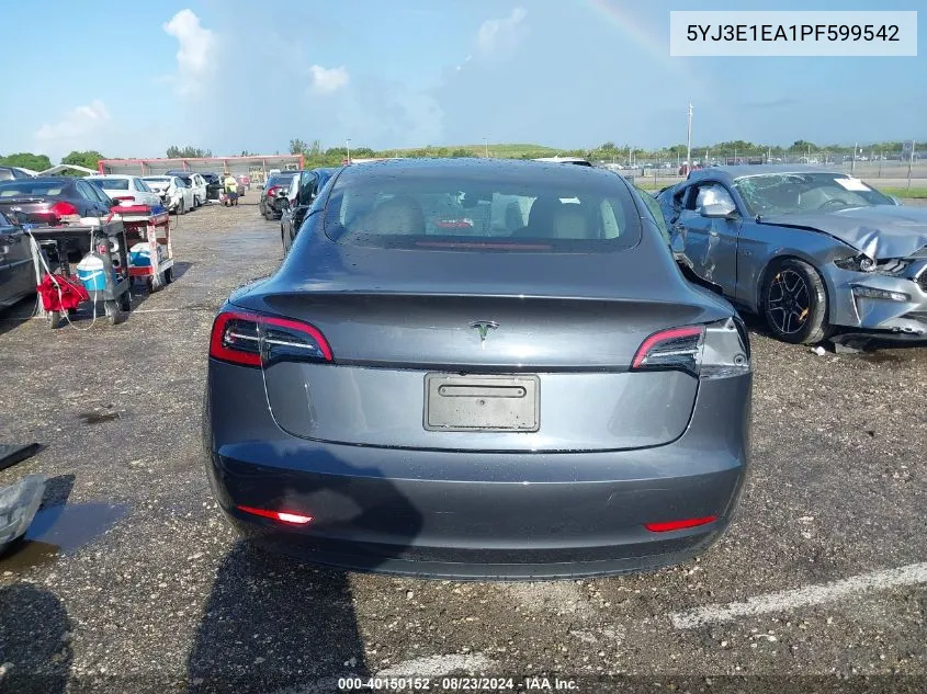 5YJ3E1EA1PF599542 2023 Tesla Model 3 Rear-Wheel Drive