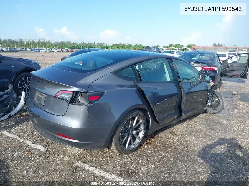 5YJ3E1EA1PF599542 2023 Tesla Model 3 Rear-Wheel Drive