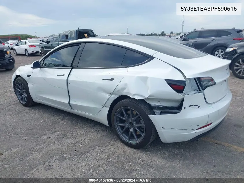 5YJ3E1EA3PF590616 2023 Tesla Model 3 Rear-Wheel Drive