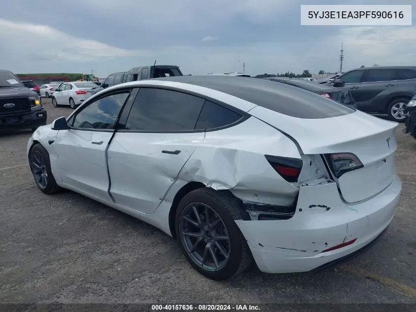 5YJ3E1EA3PF590616 2023 Tesla Model 3 Rear-Wheel Drive