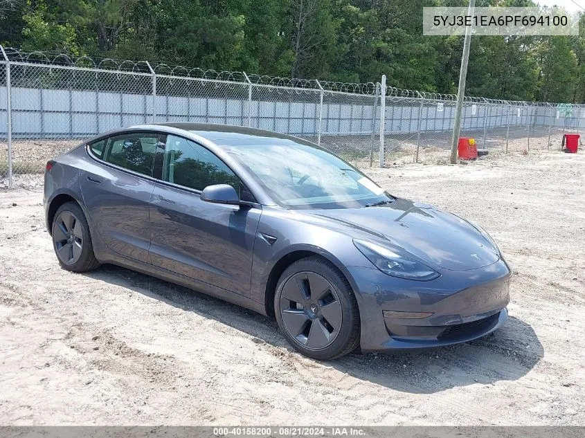 5YJ3E1EA6PF694100 2023 Tesla Model 3 Rear-Wheel Drive