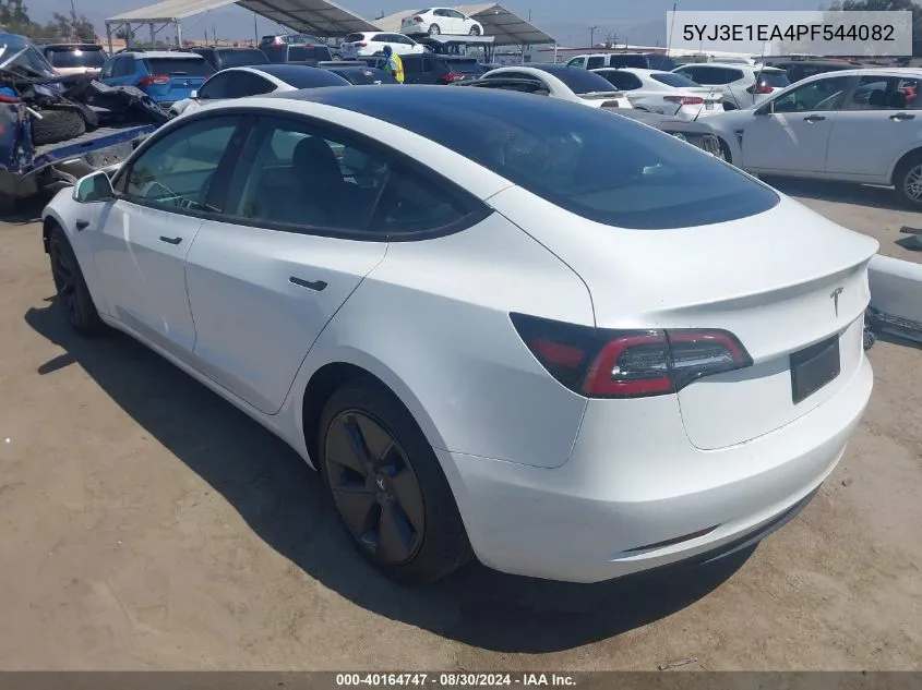 2023 Tesla Model 3 Rear-Wheel Drive VIN: 5YJ3E1EA4PF544082 Lot: 40164747