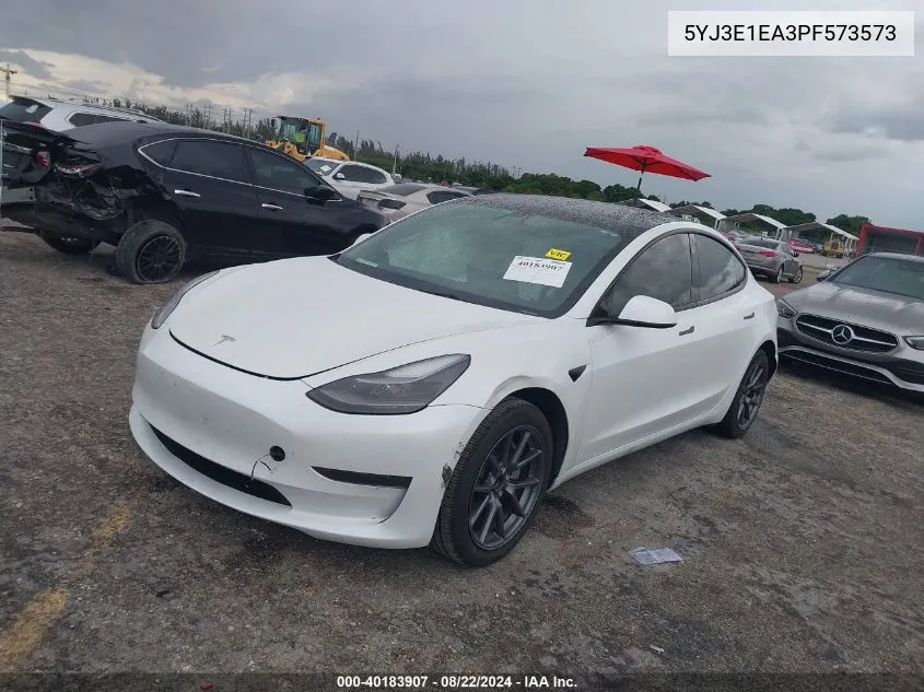 5YJ3E1EA3PF573573 2023 Tesla Model 3 Rear-Wheel Drive