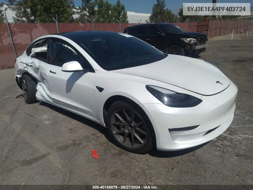 5YJ3E1EA4PF403724 2023 Tesla Model 3 Rear-Wheel Drive