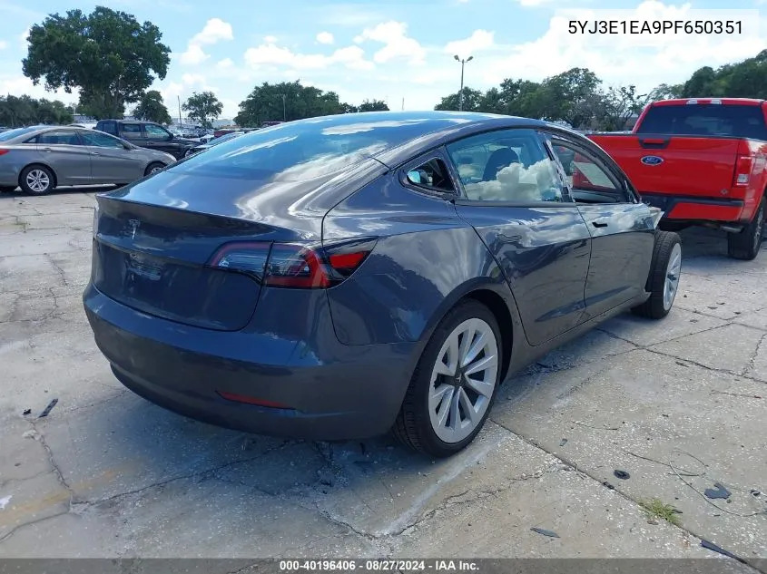 5YJ3E1EA9PF650351 2023 Tesla Model 3 Rear-Wheel Drive