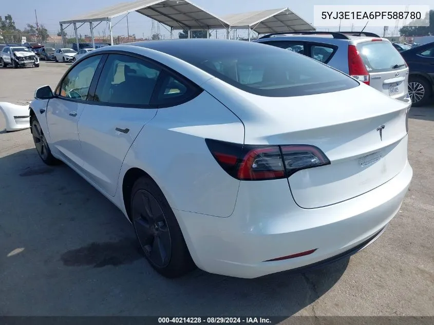 5YJ3E1EA6PF588780 2023 Tesla Model 3 Rear-Wheel Drive