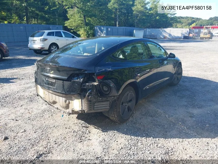 2023 Tesla Model 3 Rear-Wheel Drive VIN: 5YJ3E1EA4PF580158 Lot: 40230957