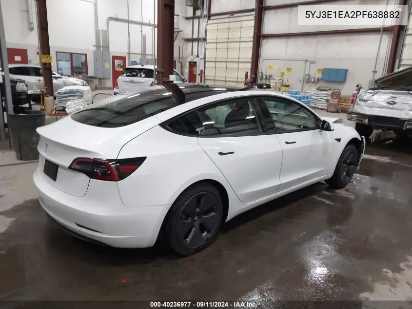 2023 Tesla Model 3 Rear-Wheel Drive VIN: 5YJ3E1EA2PF638882 Lot: 40236977