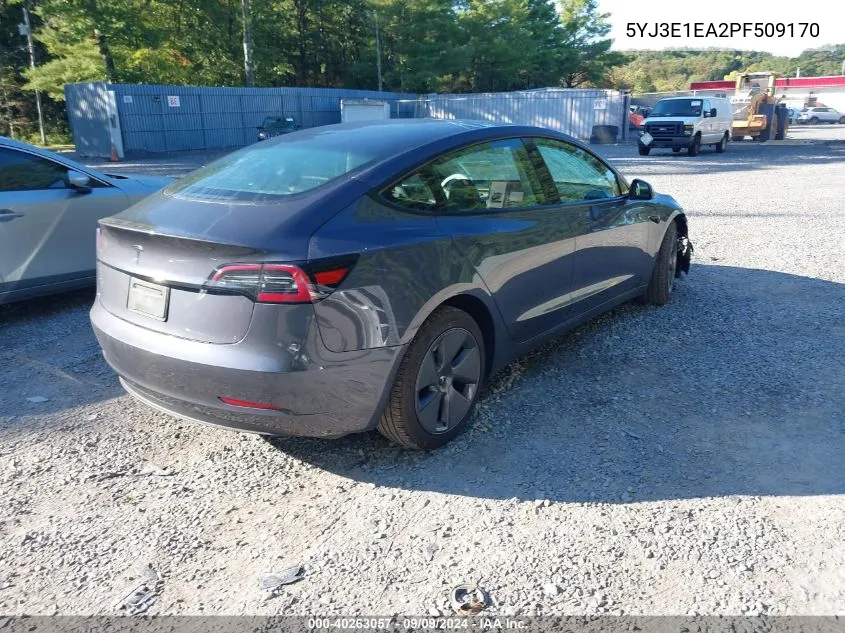 5YJ3E1EA2PF509170 2023 Tesla Model 3 Rear-Wheel Drive