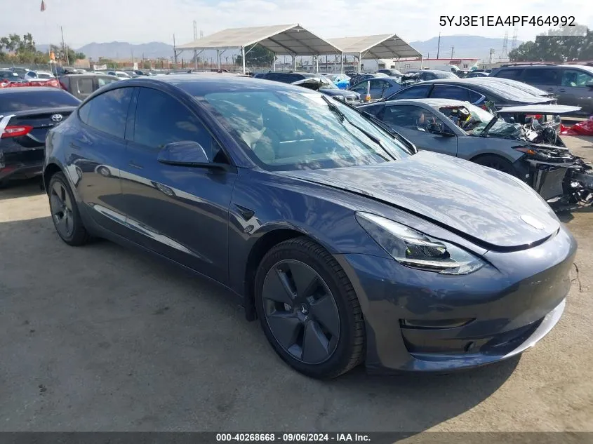 2023 Tesla Model 3 Rear-Wheel Drive VIN: 5YJ3E1EA4PF464992 Lot: 40268668