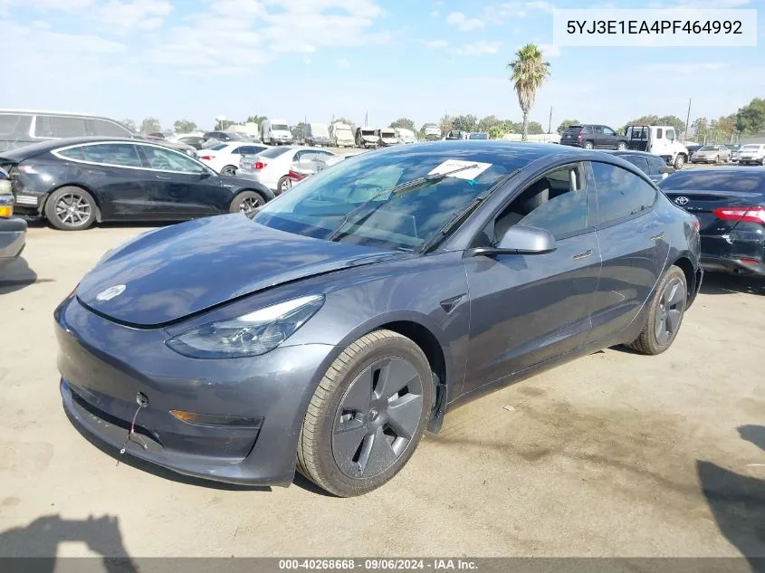 5YJ3E1EA4PF464992 2023 Tesla Model 3 Rear-Wheel Drive