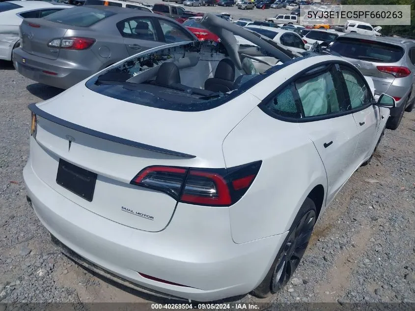 2023 Tesla Model 3 Performance Dual Motor All-Wheel Drive VIN: 5YJ3E1EC5PF660263 Lot: 40269504