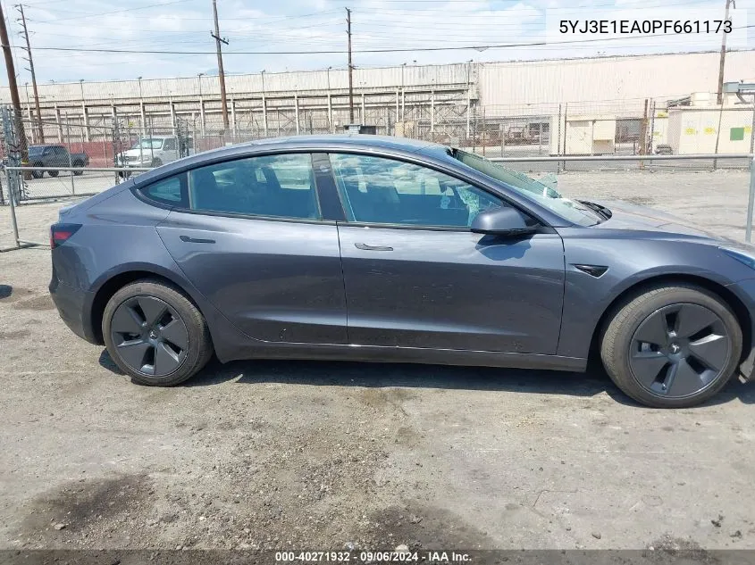 5YJ3E1EA0PF661173 2023 Tesla Model 3 Rear-Wheel Drive