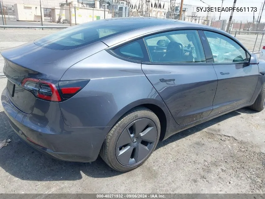 5YJ3E1EA0PF661173 2023 Tesla Model 3 Rear-Wheel Drive