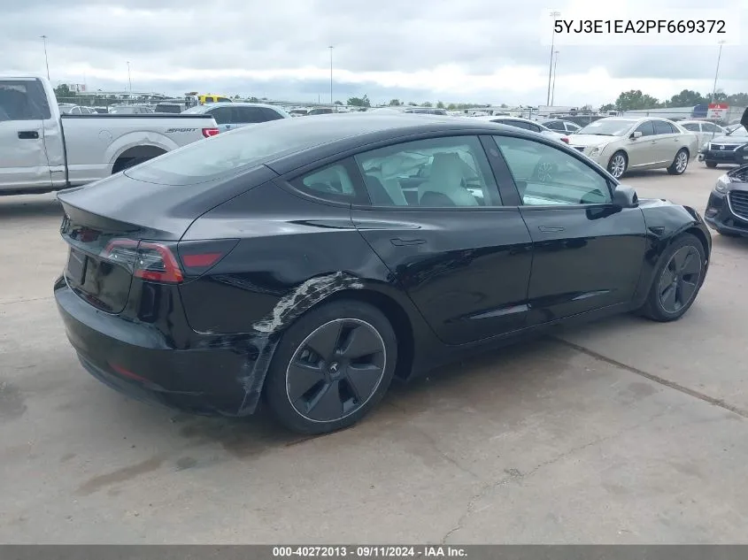 5YJ3E1EA2PF669372 2023 Tesla Model 3 Rear-Wheel Drive