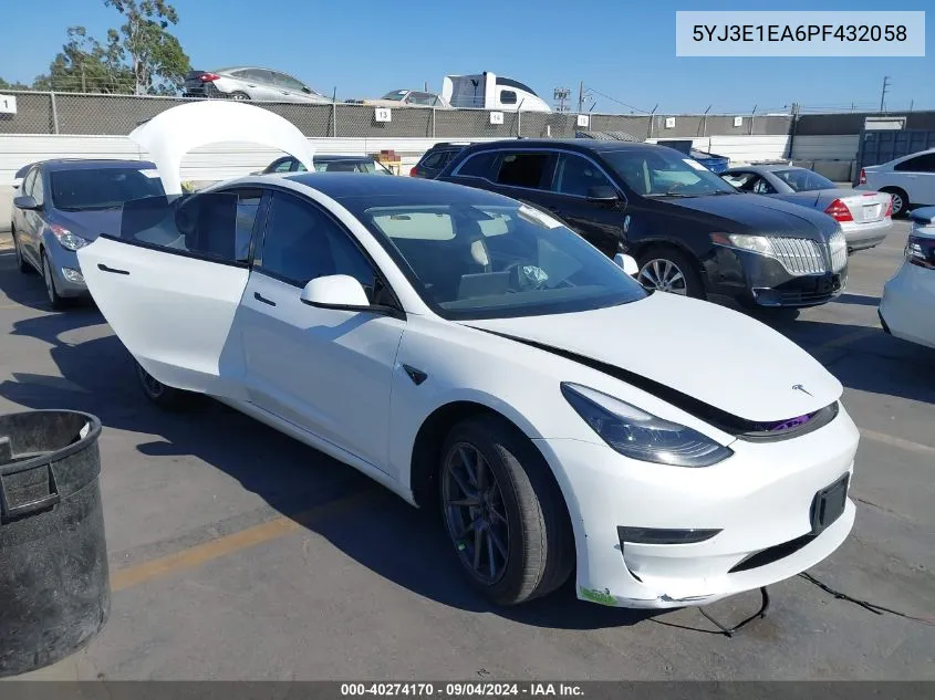 5YJ3E1EA6PF432058 2023 Tesla Model 3 Rear-Wheel Drive