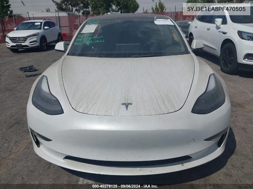 2023 Tesla Model 3 Rear-Wheel Drive VIN: 5YJ3E1EA8PF470505 Lot: 40279125