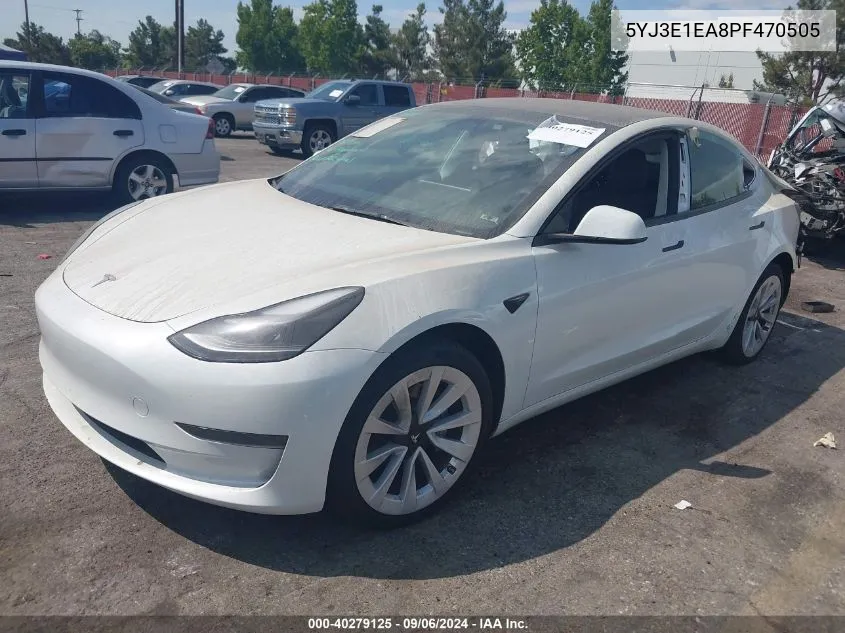 2023 Tesla Model 3 Rear-Wheel Drive VIN: 5YJ3E1EA8PF470505 Lot: 40279125