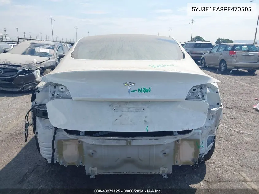 2023 Tesla Model 3 Rear-Wheel Drive VIN: 5YJ3E1EA8PF470505 Lot: 40279125