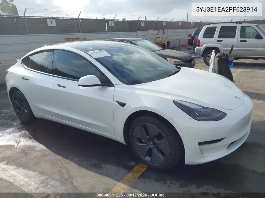 2023 Tesla Model 3 VIN: 5YJ3E1EA2PF623914 Lot: 40281225