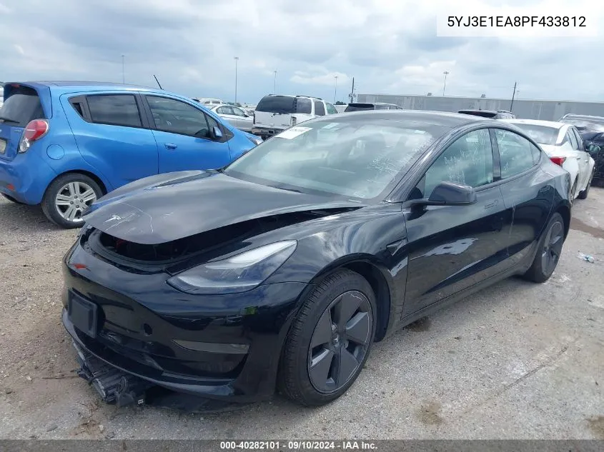 2023 Tesla Model 3 Rear-Wheel Drive VIN: 5YJ3E1EA8PF433812 Lot: 40282101