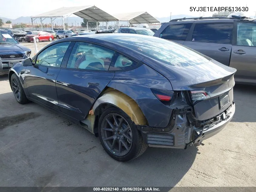 5YJ3E1EA8PF513630 2023 Tesla Model 3 Rear-Wheel Drive