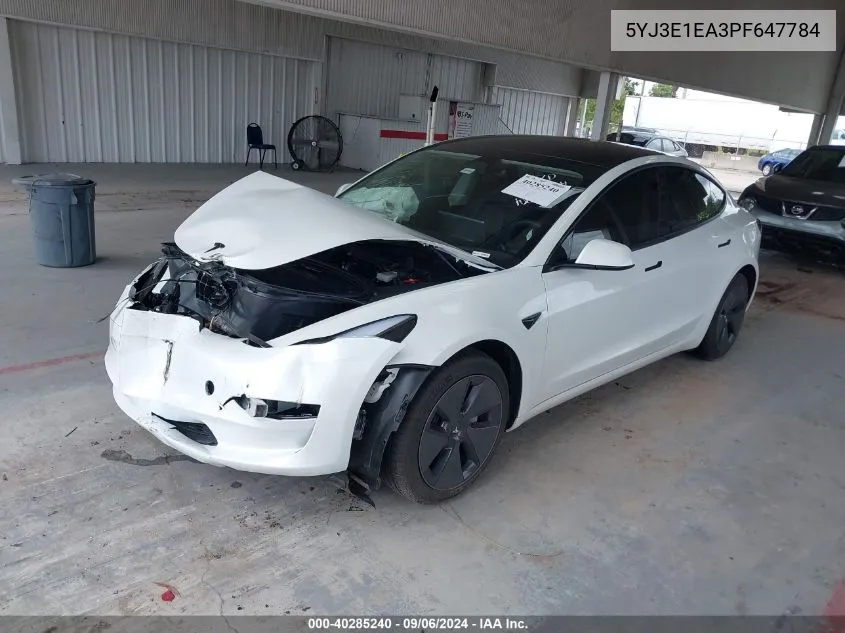 5YJ3E1EA3PF647784 2023 Tesla Model 3