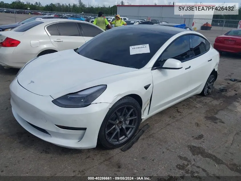 5YJ3E1EA7PF426432 2023 Tesla Model 3 Rear-Wheel Drive