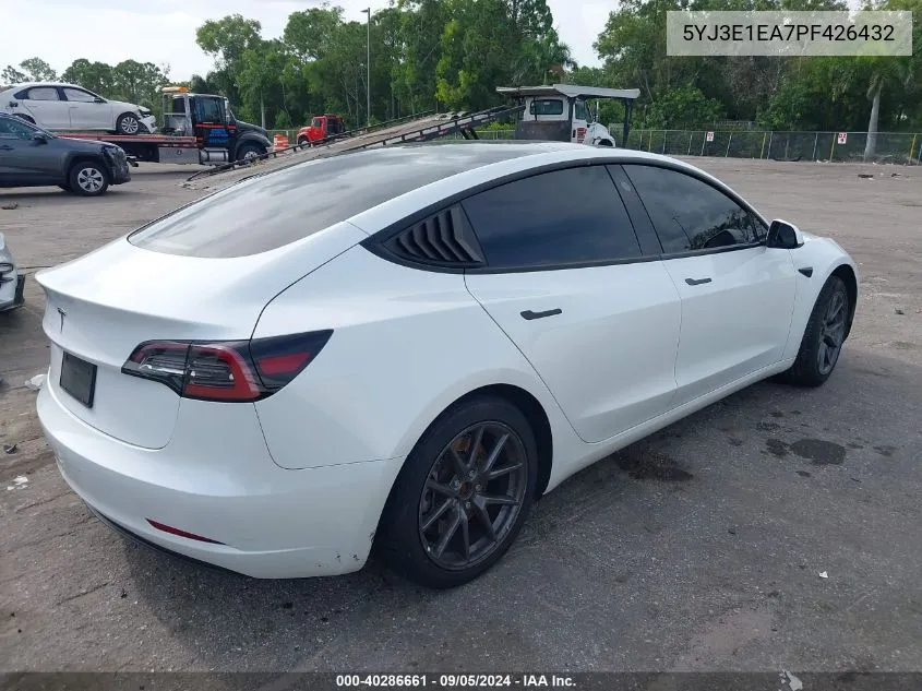 5YJ3E1EA7PF426432 2023 Tesla Model 3 Rear-Wheel Drive