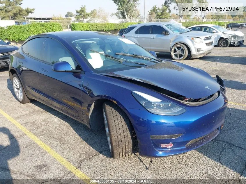 5YJ3E1EA7PF672994 2023 Tesla Model 3