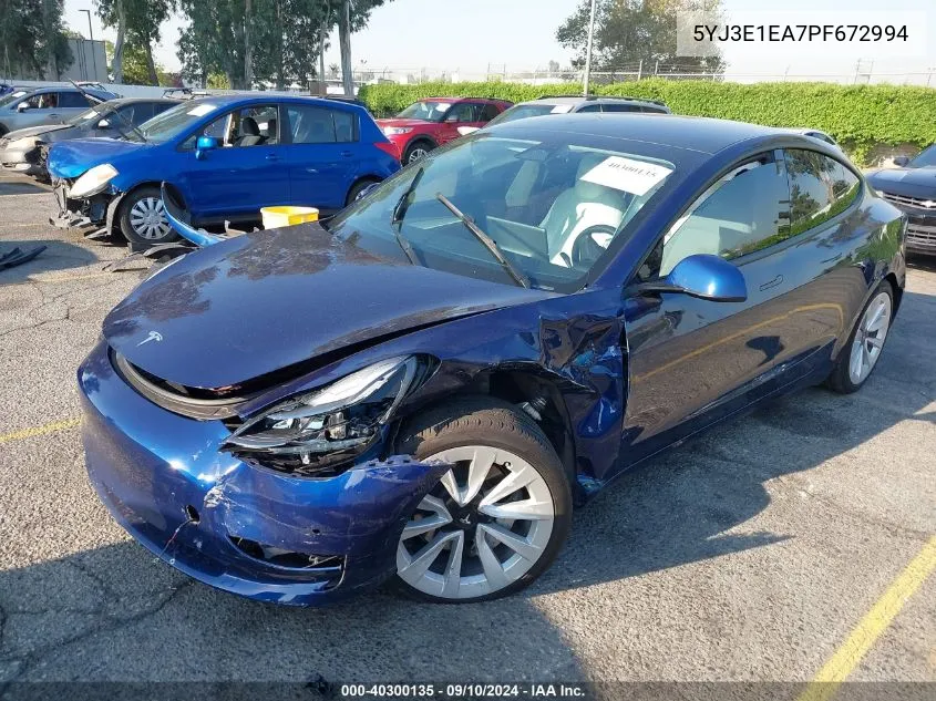 5YJ3E1EA7PF672994 2023 Tesla Model 3