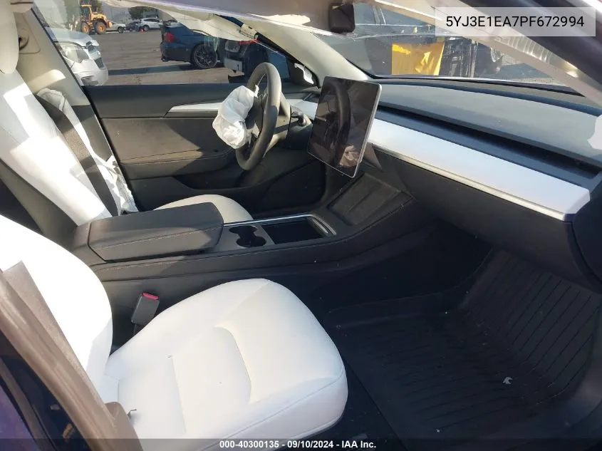 5YJ3E1EA7PF672994 2023 Tesla Model 3