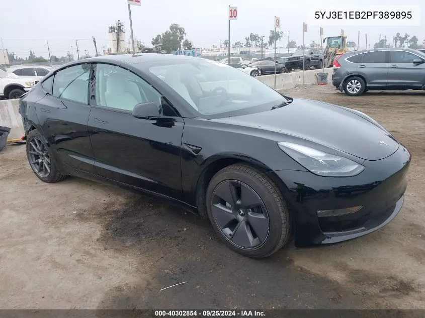 2023 Tesla Model 3 Long Range Dual Motor All-Wheel Drive VIN: 5YJ3E1EB2PF389895 Lot: 40302854