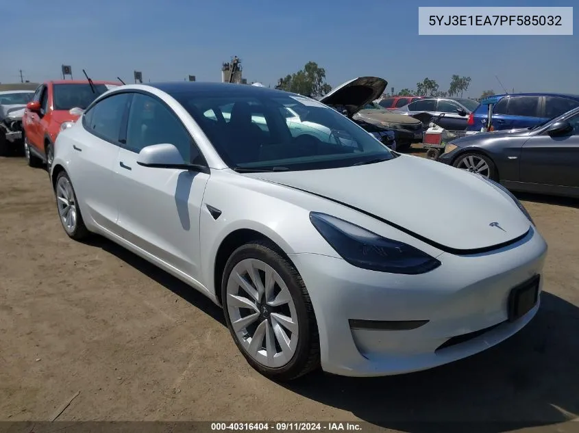 5YJ3E1EA7PF585032 2023 Tesla Model 3