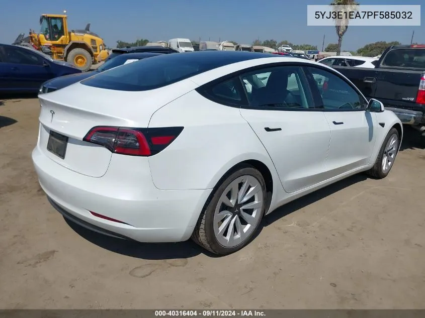 5YJ3E1EA7PF585032 2023 Tesla Model 3