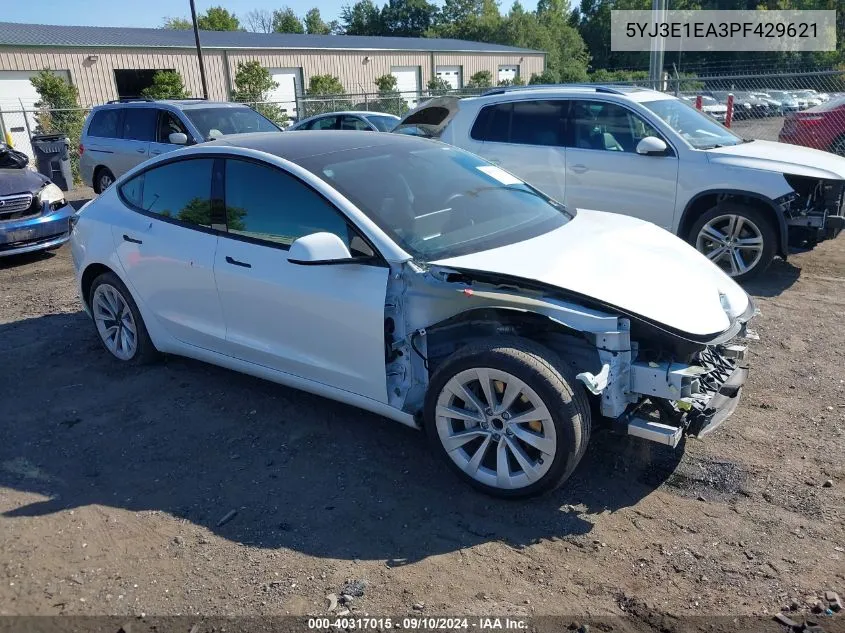 2023 Tesla Model 3 Rear-Wheel Drive VIN: 5YJ3E1EA3PF429621 Lot: 40317015