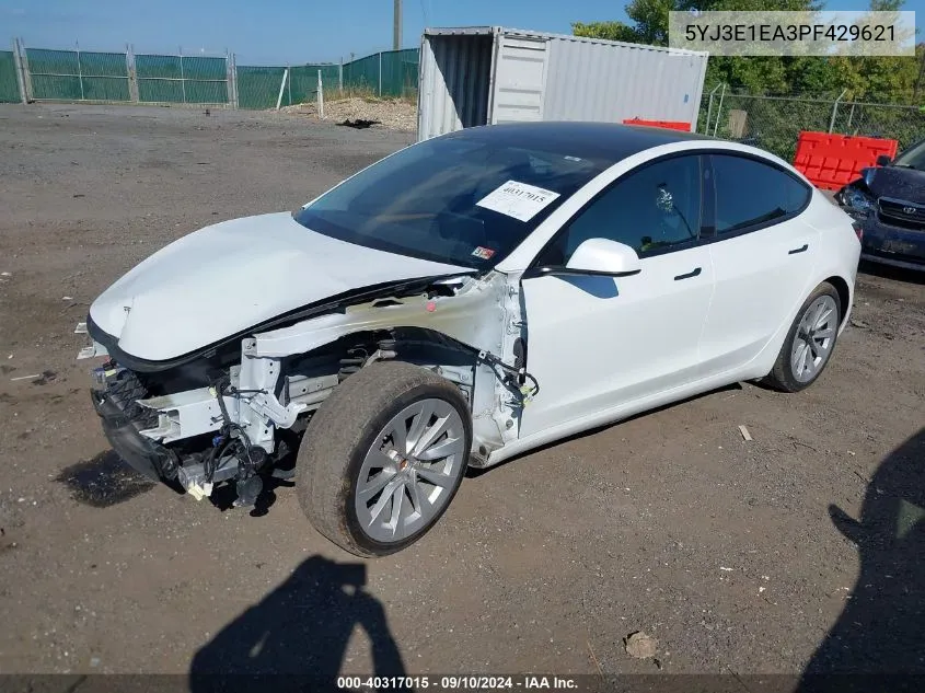 5YJ3E1EA3PF429621 2023 Tesla Model 3 Rear-Wheel Drive