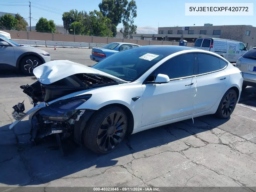 5YJ3E1ECXPF420772 2023 Tesla Model 3